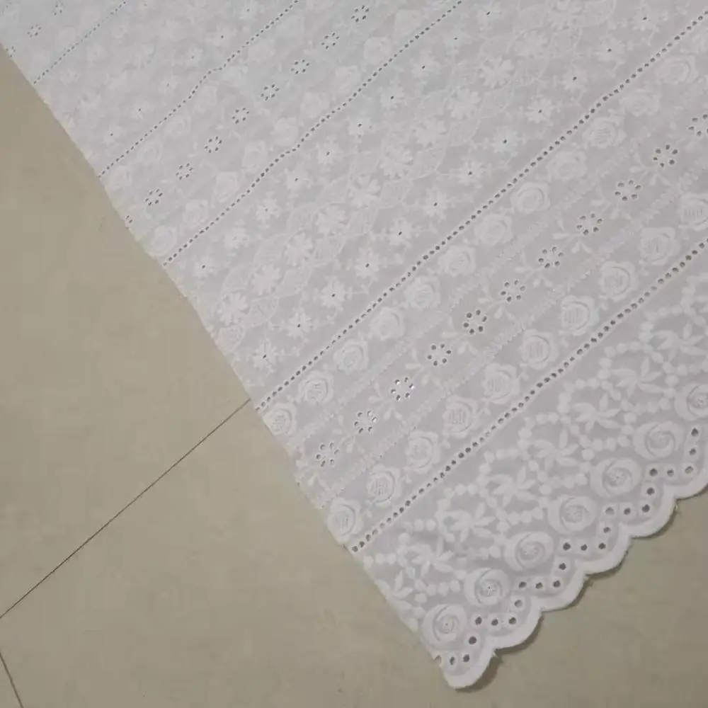 1 метр вышитая хлопковая ткань 140 см ширина тканая кружевная | Дом и сад
