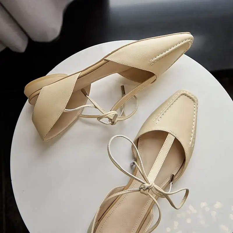 

Krazing Pot genuine leather square toe low heel beauty lady high street fashion summer essential dating party women pumps L11