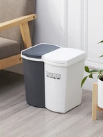 japanese household sorting trash can press dry wet separation living room kitchen with a large trash basket cover