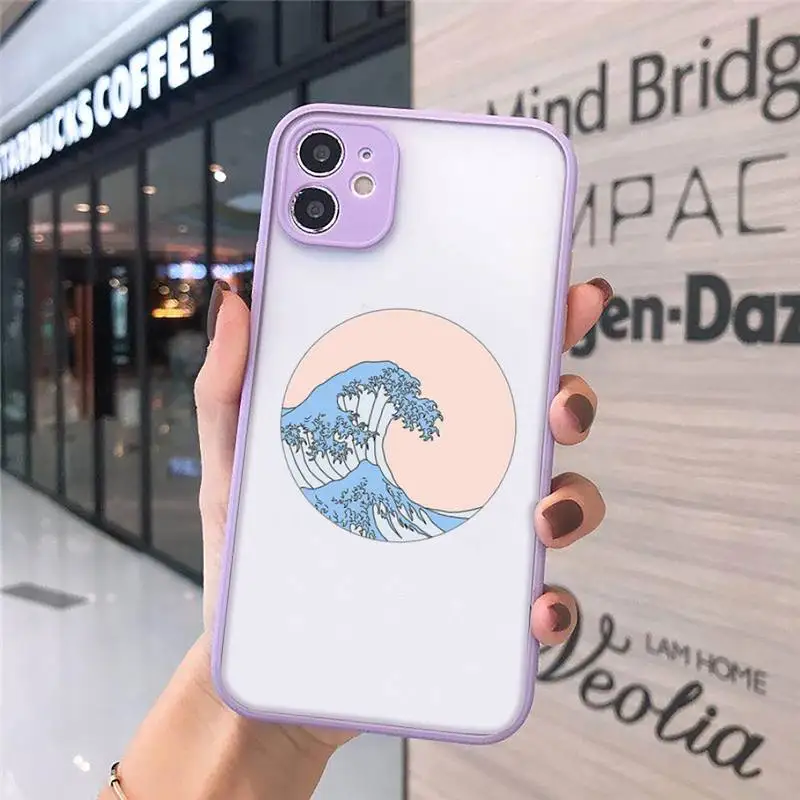 

The Great Wave off Kanagawa Phone Case Matte Transparent for iPhone 7 8 11 12 s mini pro X XS XR MAX Plus cover funda