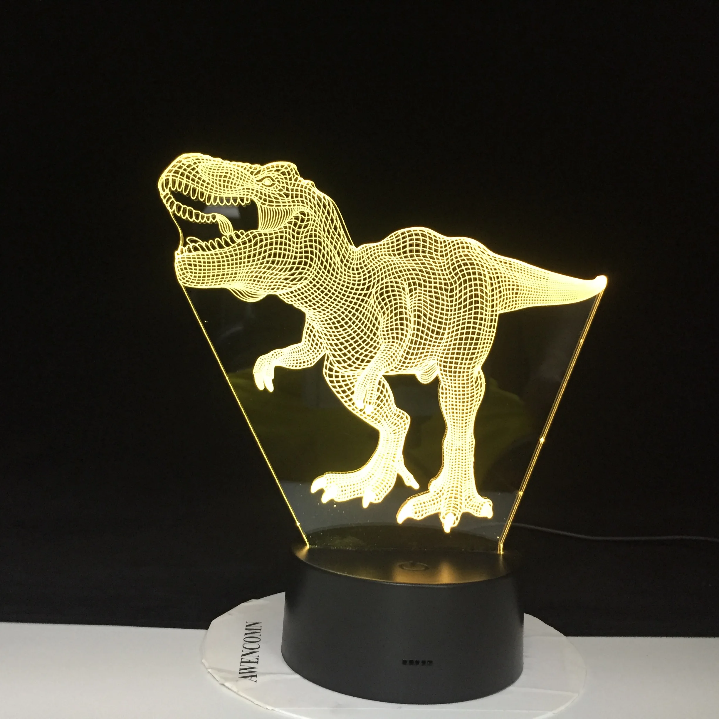 Динозавр светодиодный 3d ночник настольная сенсорный Удаленная Настольная лампа