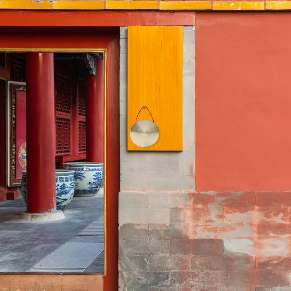

2 Sets Creative Copper Gongs Hand Brass Cymbals with Wooden Stick