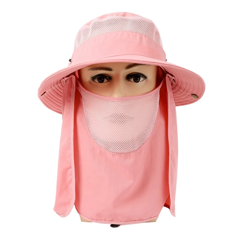 9Colors Unisex Casual Windbreak Hat UV Protection Face Neck Flap Man Full Cover Sunscreen Cap Sunhat | Аксессуары для одежды