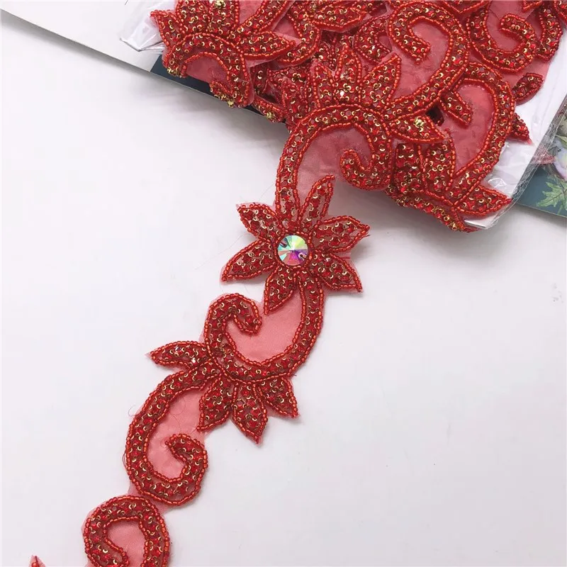 Цветной орнамент из кристаллов 5 ярдов стразы горячей фиксации лента со стразами