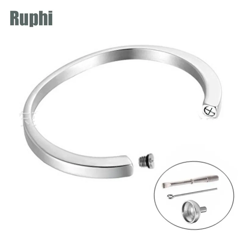 Cinerary шкатулка браслет из нержавеющей стали C-образный открытый зольный ящик для