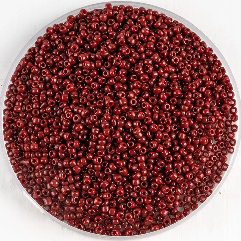 Оптовая продажа красные бусины из семян 2 мм чешское искусство изготовление