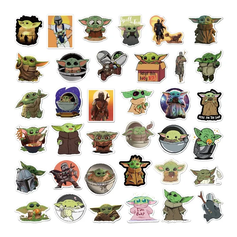 22/50/72 шт. Детские йода наклейки включает в себя Мандалорское виниловые виде