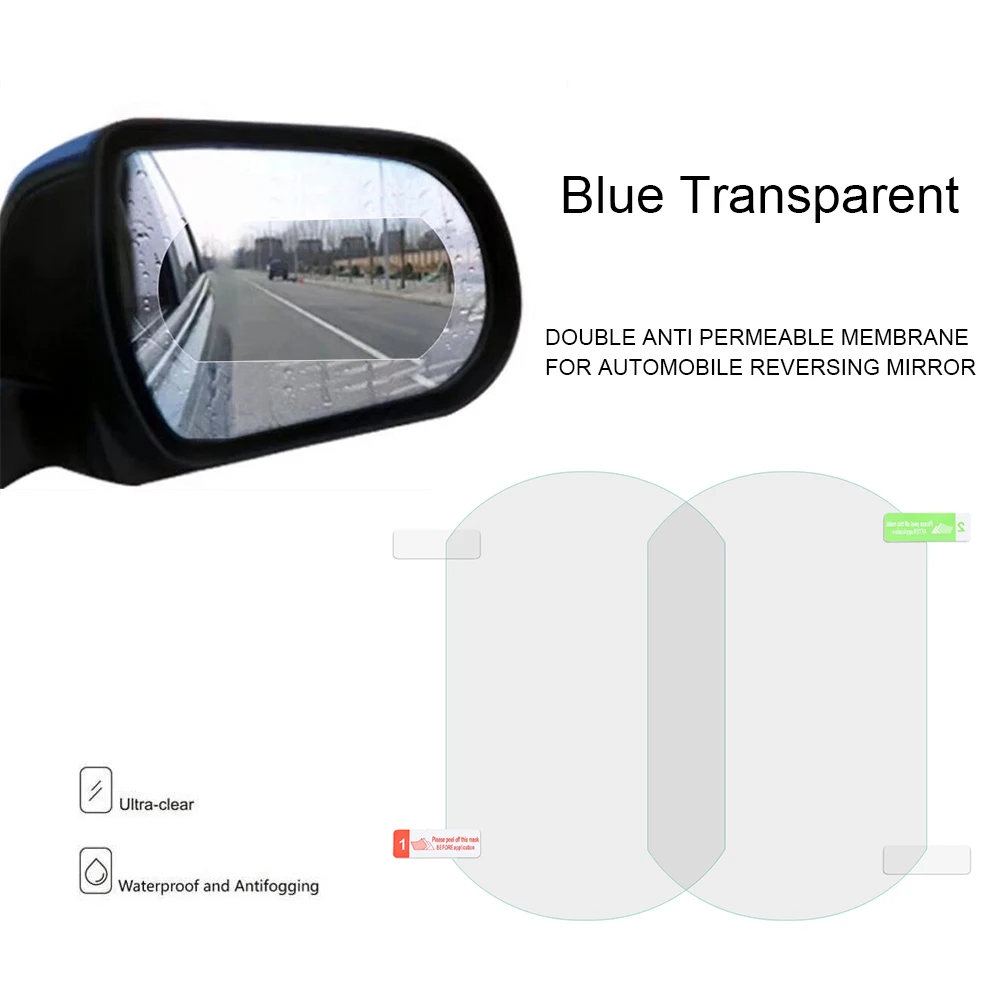 4 размера 2шт зеркало заднего вида автомобиля авто противотуманная пленка окно
