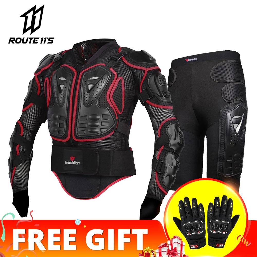 

Мотоциклетная куртка HEROBIKER для защиты всего тела, бронированная мотокуртка для мотокросса, гоночная мотоциклетная куртка для мужчин и женщ...