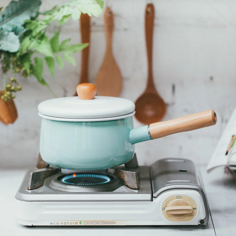 Японская электромагнитная печь для молока фарфоровая эмалированная кастрюля