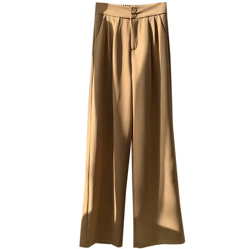 

Spring Maxi Pants for Women Korean Fashion 2012 Long Loose Trousers Elegant Office Clothes Female Vintage Slacks Black Pants
