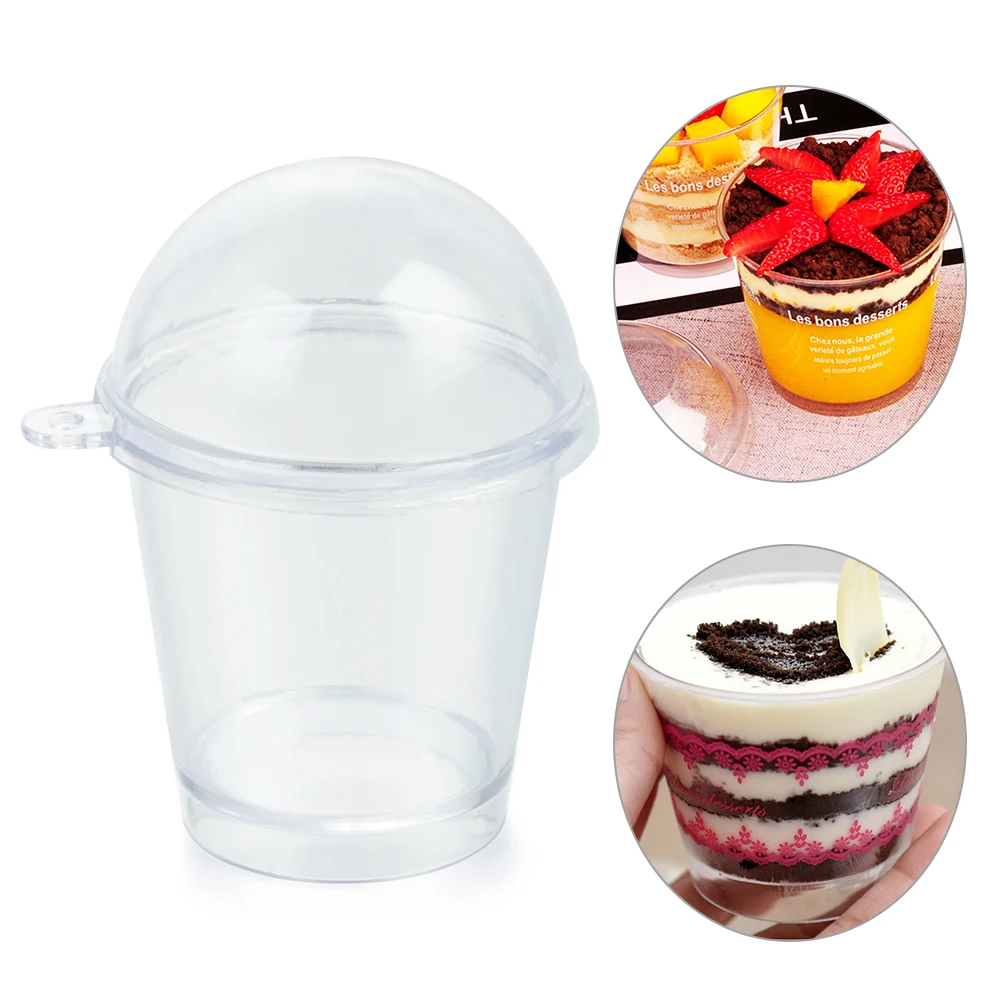 10 шт. прозрачные пластиковые миниатюрные чашки для фраппучино с крышкой кухонные