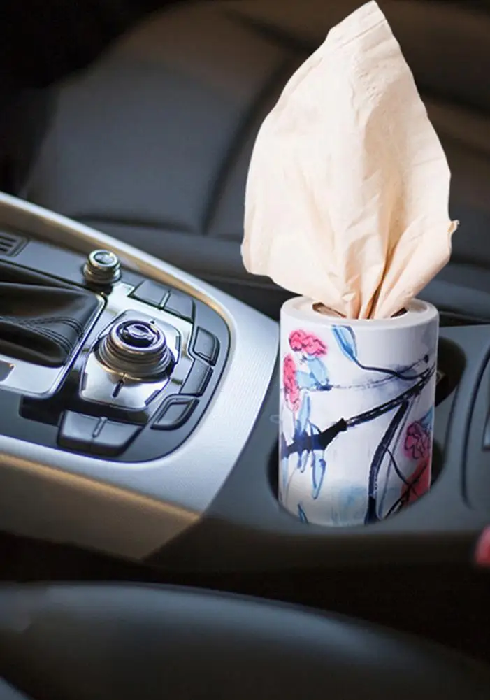 Креативная автомобильная коробка для салфеток держатель чашек Цилиндрическая
