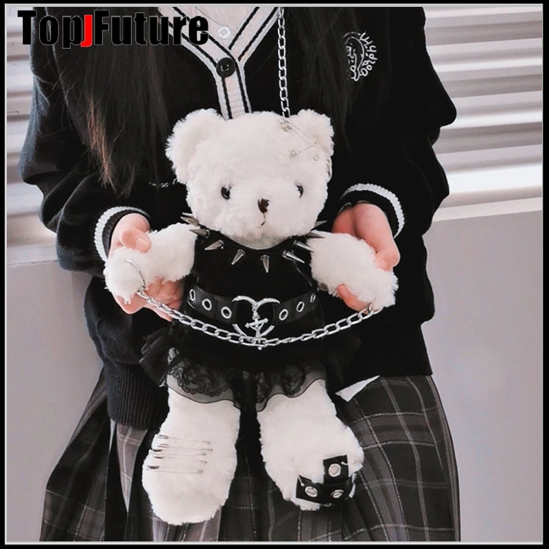 Готическая Лолита косплей сумки тоут Хэллоуин Сумка медведя темная кровавая