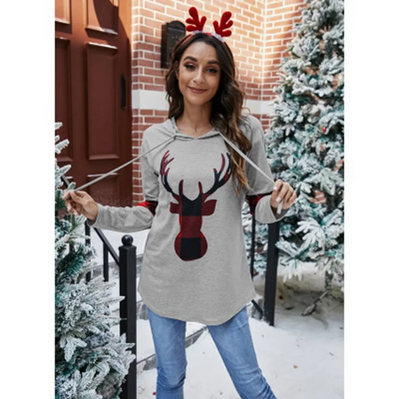 

Christmas new women's summer fashion casual home street explosions women's long-sleeved shirt Milu Hoodies female