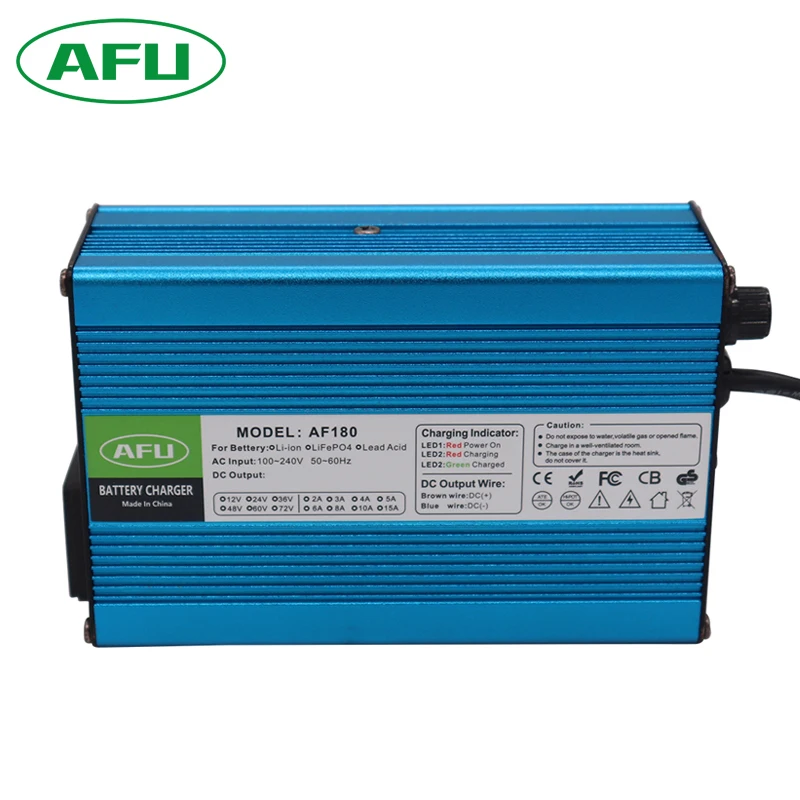 

Умное зарядное устройство для аккумуляторов 16S, 48 В с вентилятором, 58,4 в, 2 А, LiFePO4