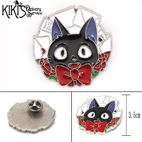 Kikis Delivery Studio Ghibli Mononoke Hime/Принцесса Мононоке Кодама металлический значок булавка служба доставки кальцифера Кики брошь аксессуары для костюмов - Окраска металла: Kikis Delivery