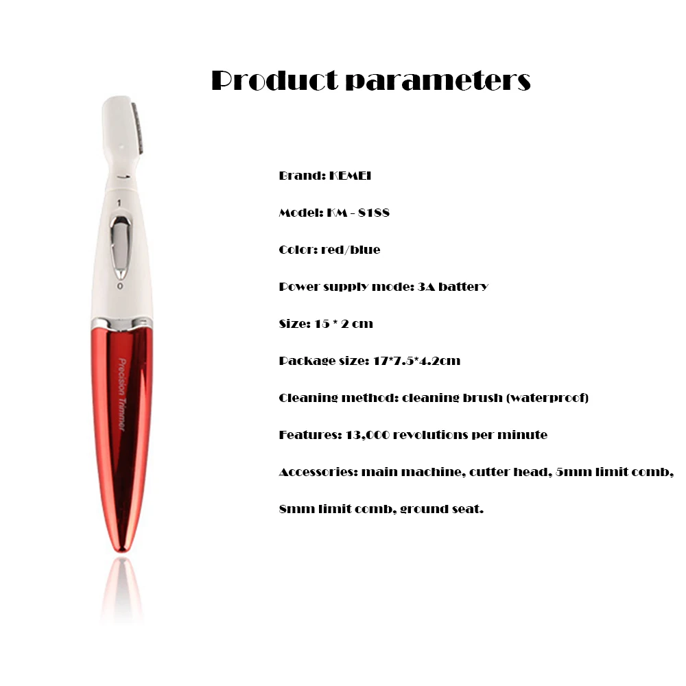 Электрический триммер для бровей водонепроницаемый мини леди ShaverBody удаления