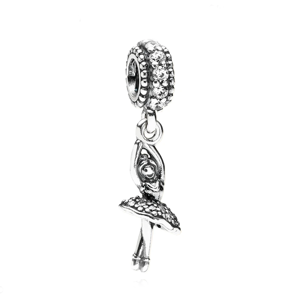 

100% Real 925 Sterling Silver Ballerina Charm Ballerina Charms Fit Original Bracelet Diy Jewelry