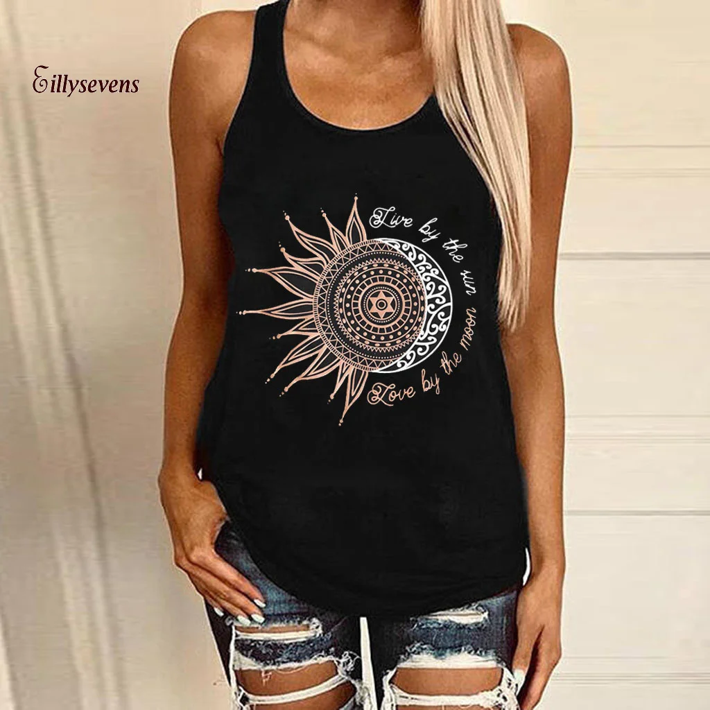 Майка без рукавов топы для женщин с буквенным принтом футболка блузка