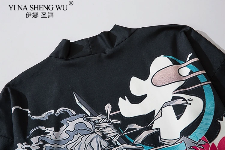 Японское кимоно мужской кардиган Повседневная рубашка блузка Yukata для мужчин