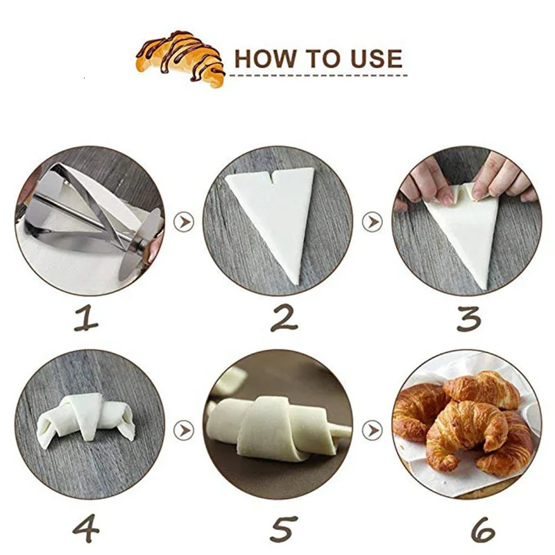 Chakwan Нержавеющая сталь дисковый нож для производства круассан колесо тесто