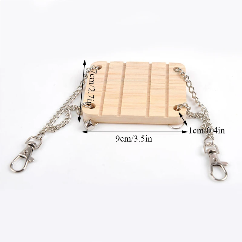 

Mouse Rat Parrot Rest Mat Wooden Hanging Pet Toy Hamster Swing Hanging Bed Animals