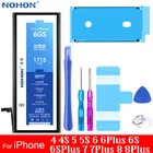 NOHON Оригинальный аккумулятор для iPhone 4 5 6 S 4S 5C SE 5S 6 S 7 8 Plus 6Plus 7Plus 8 Plus Новый мобильный телефон аксессуары Запасные инструменты