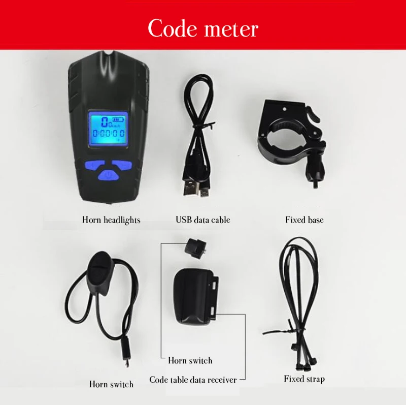 

Bicycle Wireless Stopwatch Bike Headlight Riding Equipment Horn Headlight Riding Equipment Bike Horn Light Headlight Waterproof