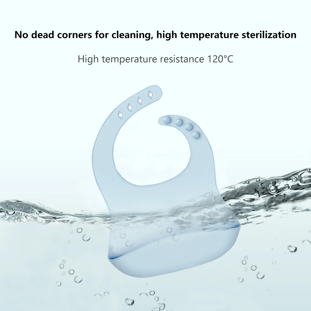 Food Grade Silicone Baby Bib Saliva Pocket Waterproof Bib Newborn Feeding Adjustable Burp Scarf Baby Birthday and Christmas Gift