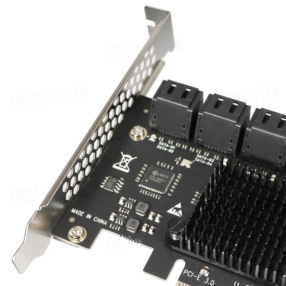 PCI express PCI-e x1 на 20 портов контроллер SATA 3 III 0 адаптер-преобразователь SATA3 в PCIe