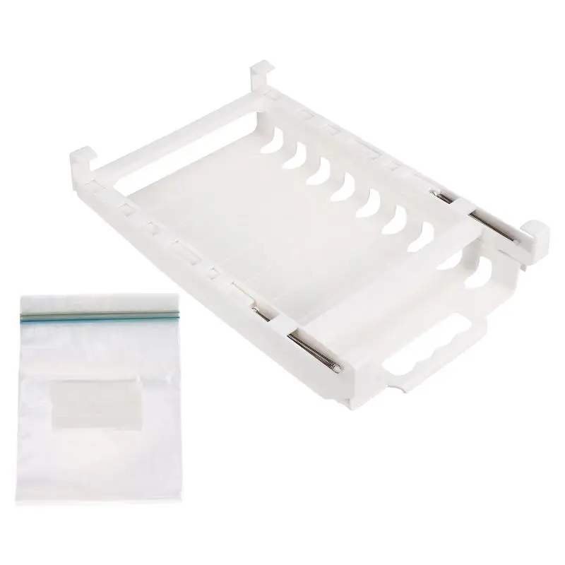 

10pcs Refrigerator Sealed Bags with Bag Storage Rack Rail Storage Hanger Holder