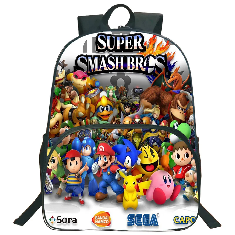 6 Школьный рюкзак Super Mario Smash Bros для мальчиков и девочек, школьный рюкзак с красивым красочным узором, школьный модный рюкзак - Цвет: 6