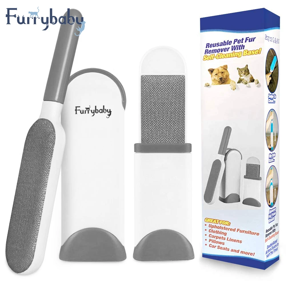 Щетка для шерсти домашних животных собак кошек многоразовая двусторонняя щетка