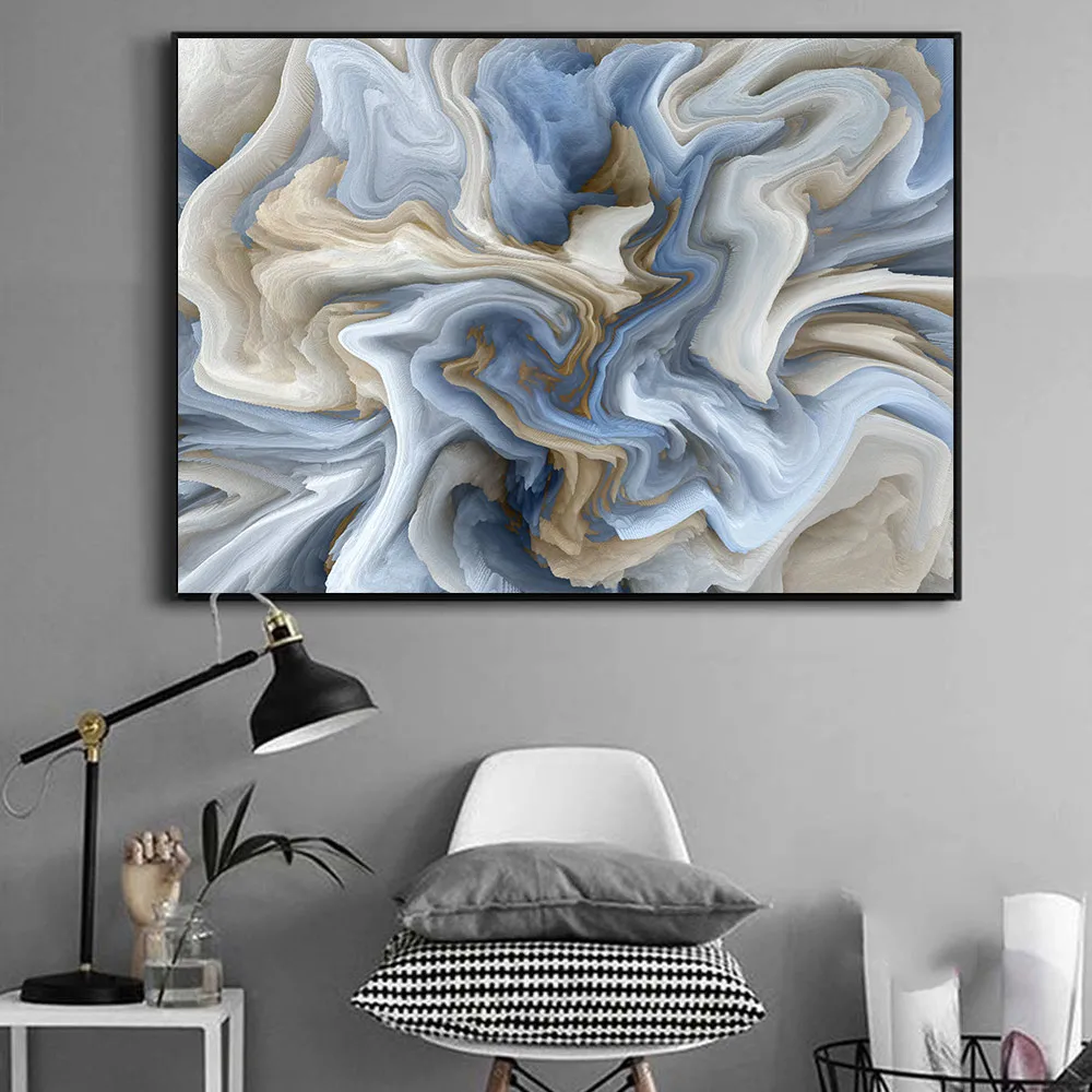 Мраморная текстурированная Картина на холсте уникальные плакаты и принты
