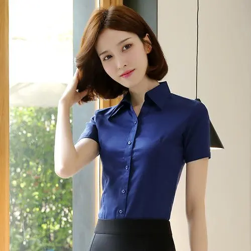 

Summer 2020 short t shirt Women sleeve Top Blue Garment