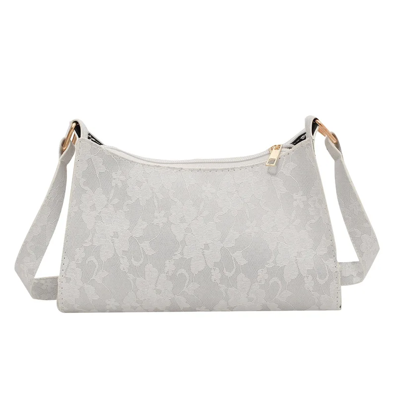 

Popular Lace Women's Bag New PU Leather Diamond Check Shoulder Bag Female Fashion Texture Zipper Handbags for Women 2020