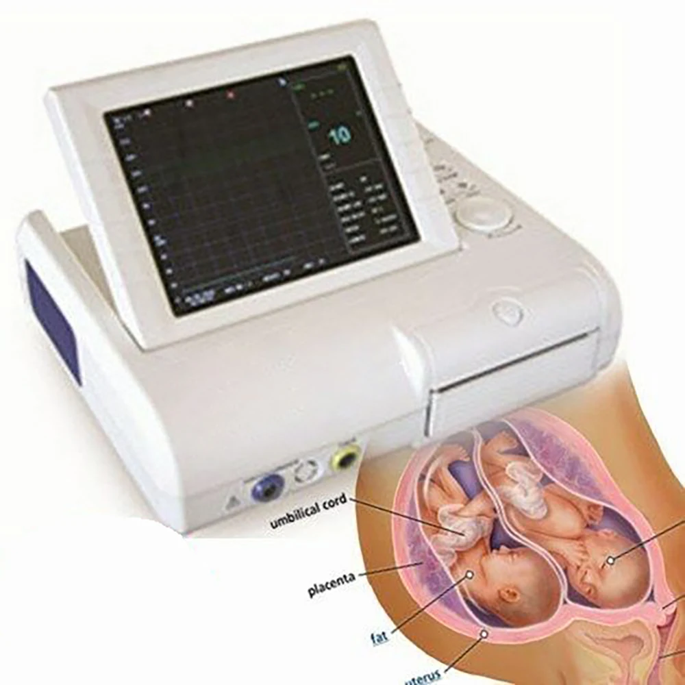 

CMS800G Ultrasound Fetal Monitor Fetal Doppler Device Fetal Movement CTG Fetal Monitor FHR TOCO Transducer Twins Probe