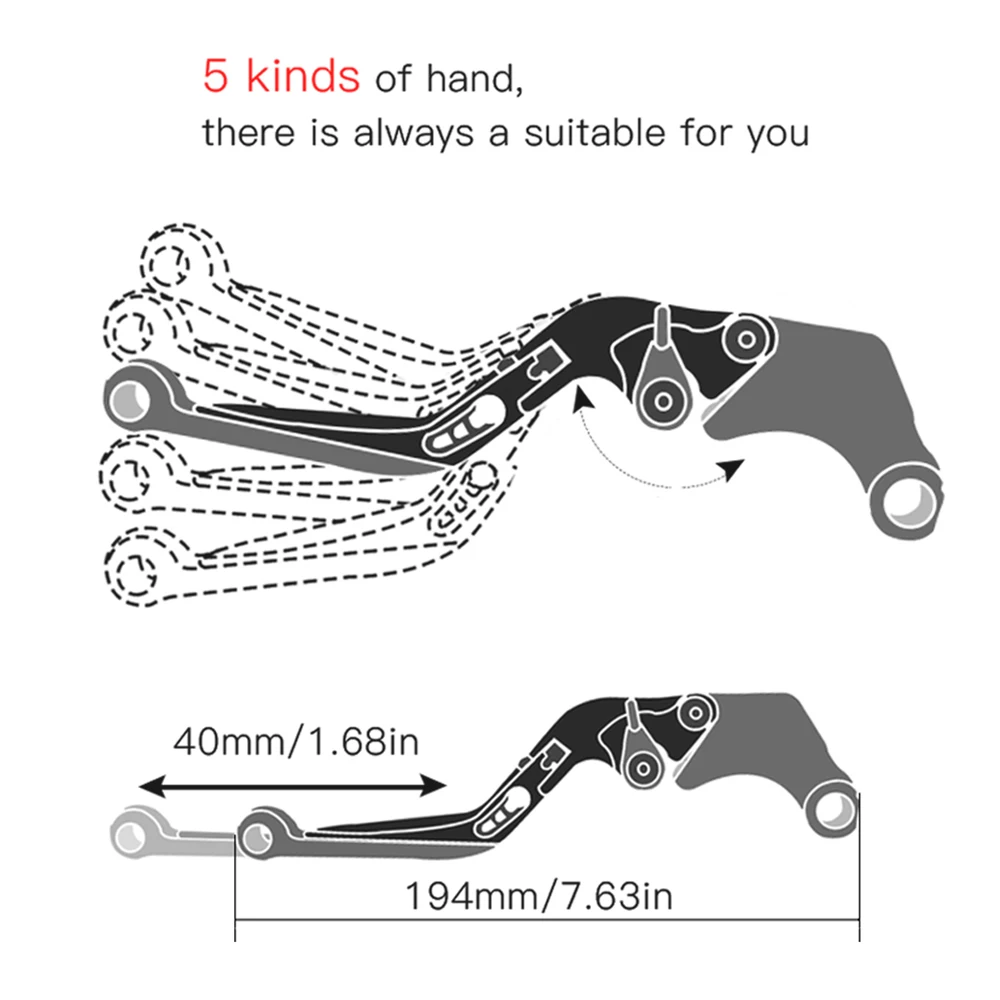 

For Honda CB919 hornet 2001 2002 2003 2004 2005 2006 2007 2008 Motorcycle Brake Levers Adjustable Brake Clutch Lever Handlebar
