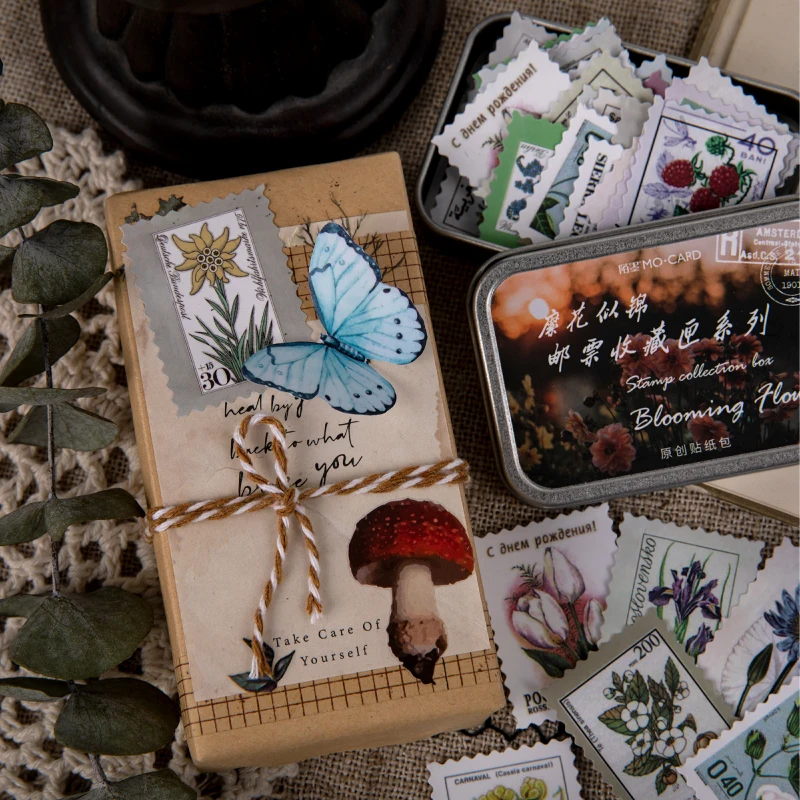 6 видов конструкций 60 шт./лот печать коллекция растения деко дневник наклейки