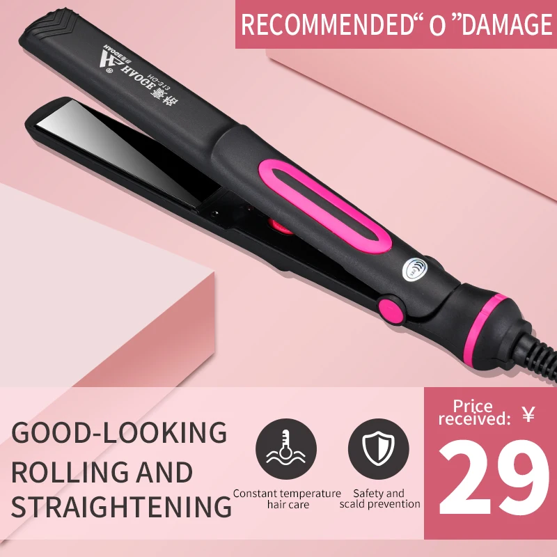 

Hair Straightener Temperature Adjustment Tourmaline Ionic Flat Iron Widen Panel Ceramic Heating Plate Salon Styling Tool