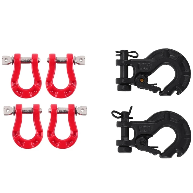 2 шт. крюк для прицепа лебедки крючок 1/10 осевой SCX10 Traxxas TRX4 D90 Tamiya CC01 и 4