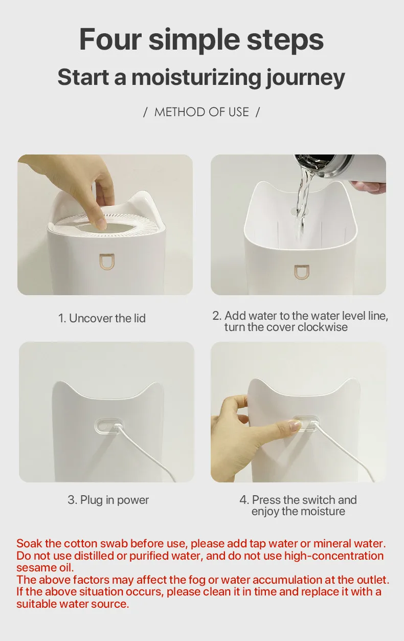 

3000ML Home Air Humidifier Double Nozzle Cool Mist Aroma Diffuser with Coloful LED Light Heavy fog Ultrasonic USB Humidificador