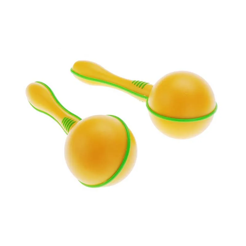 Желтое пластиковое яйцо Maraca музыкальное раннее Образовательное игрушечное