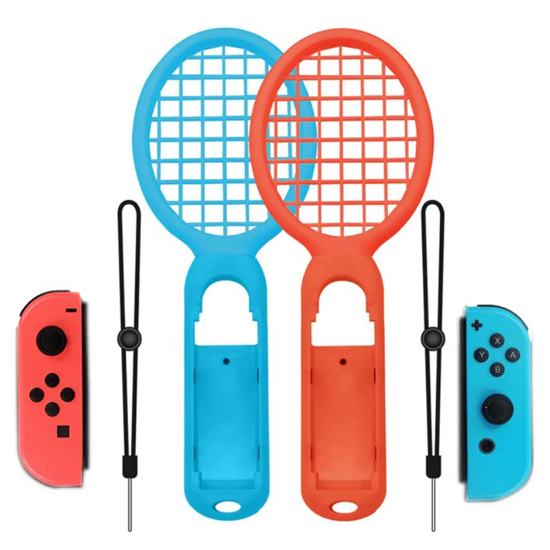 DroppshipingTennis Racket for Nintendo Switch Joy-Con Controller Accessories Game Mario Tennis Aces Blue and Red