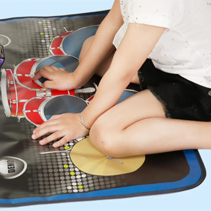 2 in 1 Children's Electric Dance Mat Home Multifunctional Jazz Drum Piano Music Game Blanket | Электроника
