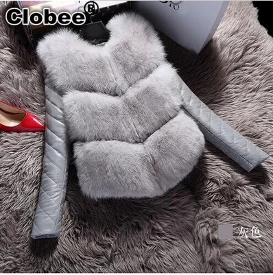 2020 зимняя куртка из искусственного меха Женская для отдыха размера плюс кожаная