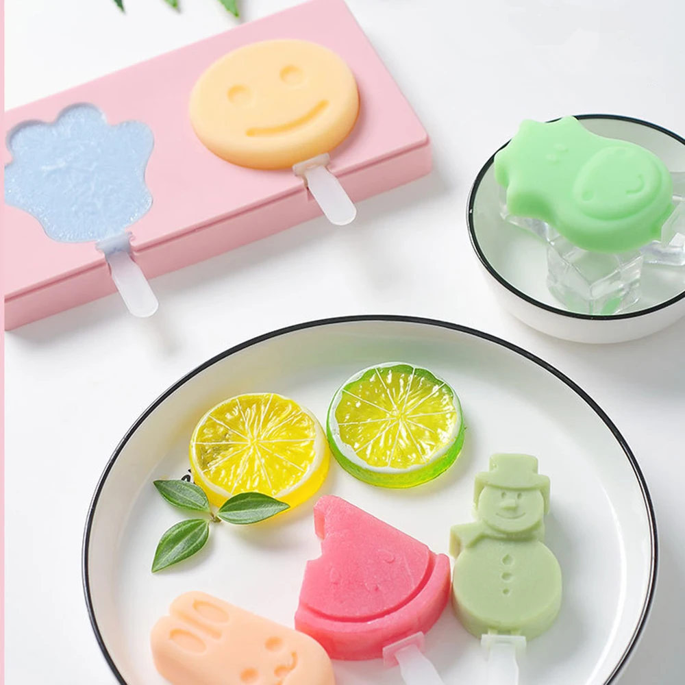 DIY Форма для изготовления мороженого с крышкой домашние Формы для мороженого палочки для конфет бар Силиконовые формы ручной работы льда производитель кубиков лоток аксессуары