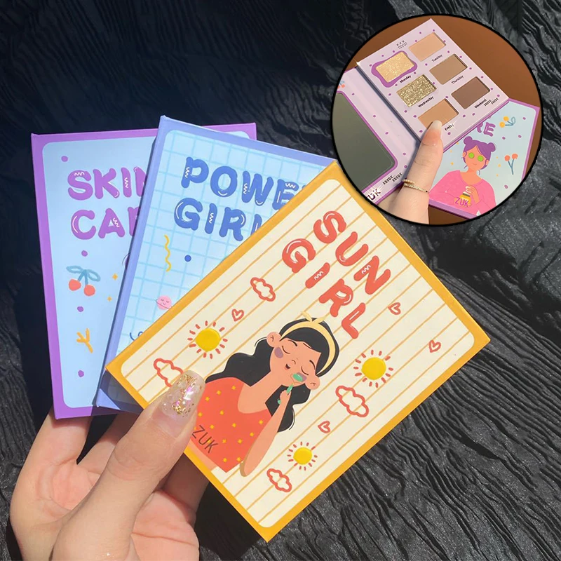 

Палитра теней для век, 6 цветов, хайлайтер, мерцающие, естественно стойкие, без пятен, тени для век SOYW889