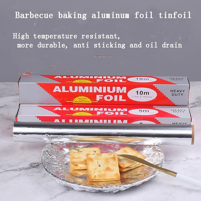 Фольга для барбекю Оловянная фольга выпечки алюминиевая общего цвета в коробке 30